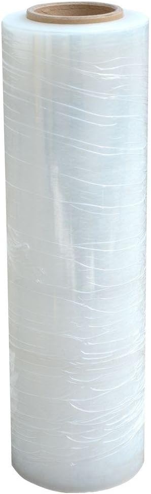 PackageZoom 4 Rolls Clear Stretch Wrap Film 18” x 1500 feet Plastic Wrap for Moving, Packing, Shipping & Storage Heavy Duty Industrial Cling Film for Boxes and Furniture (64)