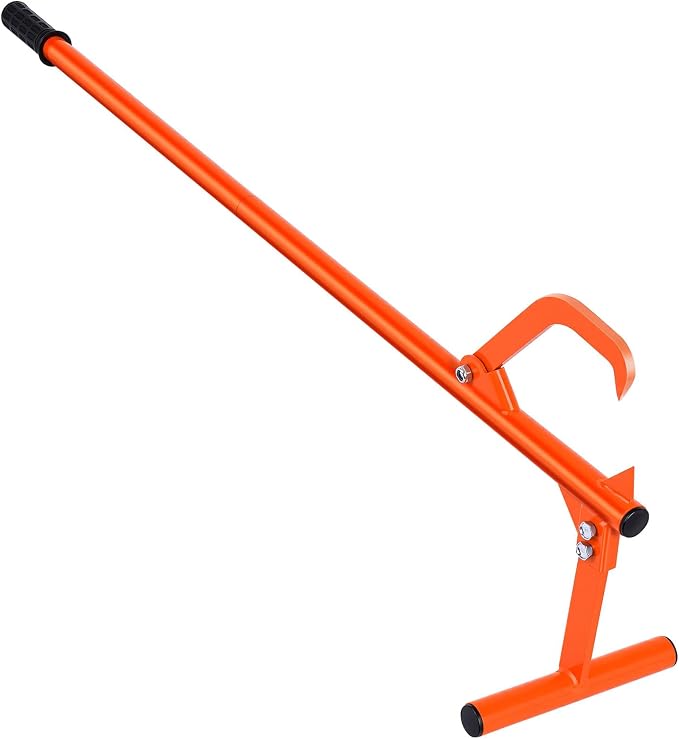 FAHKNS 50.9" Timberjack Log Lifter, Adjustable Log Roller Cant Hook, Ups to 15.5" in Dia Log Roller Tool, Heavy Duty Steel Log Jack, Logging Tools for Rolling and Raising Up Logs