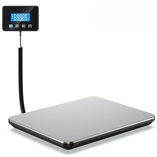 EcoGear Digital Weight Scale 440lbs Durable, Scales Digital Weight Postal Scale & Luggage Scale, Smart Heavy Duty Shipping and Postal Scale with Timer/Hold/Tare, Shipping Scale for Packages DC Adapter