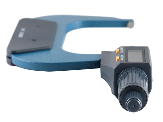 Accusize Industrial Tools 3-4''/75-100 mm by 0.00005''/0.001 mm 2 Key Electronic Digital Outside Micrometer, mm/Inch, Metric/Imperial, Md71-0004 | 2-Key Electronic Digital, Carbide-Tipped, Data Output, 0.00005 in Resolution