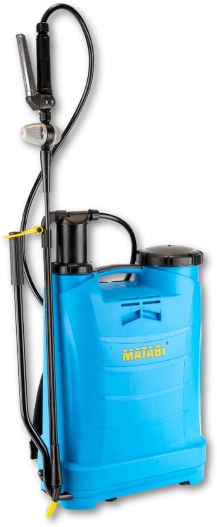 Matabi - Evolution 16 Backpack Sprayer - 4 Gal Capacity - Stainless Steel Handle - Versatile Nozzles - Professional Use - Pressure Regulator - Ideal for Over 400m² - Weed Sprayer