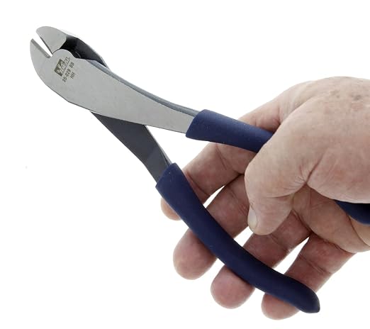IDEAL INDUSTRIES INC. 35-029 8-inch Diagonal-Cutting Pliers - High-Leverage and Heavy Duty Angled Head Steel Pliers with Dipped-Grip Handles
