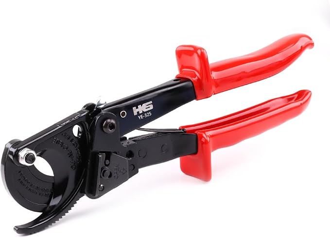 HKS Ratchet Cable Wire Cutter Heavy Duty for Cutting Electrical Aluminum Copper and Multi-core Cables up to 240mm²(AWG 500MCM)