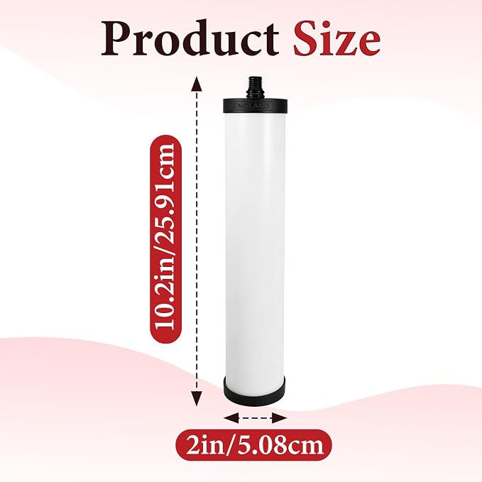 2 Pcs FRC06 Water Ceramic Filter Cartridge Compatible With FRCNSTR etc | Reduces Water Impurities, Stable Filtration Performance, Premium Material, Tool-Free Quick Install, Ideal Household Daily Use