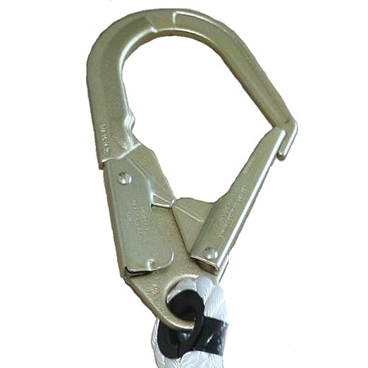 Peakworks Fall Protection Restraint Lanyard with Rope, Snap and Form Hooks, 6 ft. Length, White, V8151206