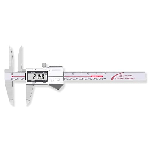 Long Upper Jaw Digital Caliper, Electronic Caliper Measuring Tool with Long Upper Jaw for Measuring Diameter of Deep Holes, 0-8"/200mm Measuring Range, 0.0005"/0.01mm Resolution (8 Inch)
