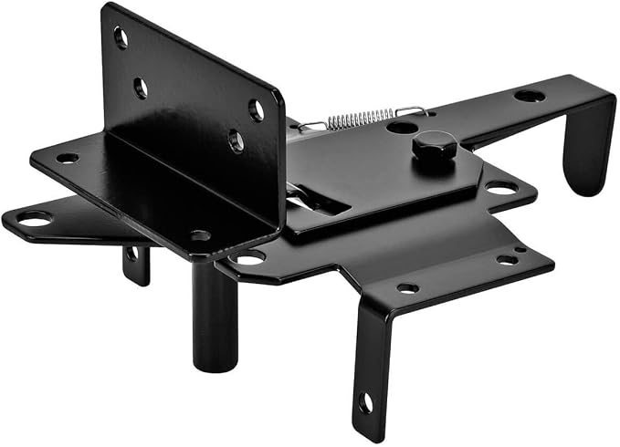 Self-Locking Gate Latch Heavy Duty Post Mount Automatic Gravity Lever Wood/PVC Fence Gate Lock with Fasteners Hardware,for Secure Pool |Yard | Garden, Steel,Black, 2pcs