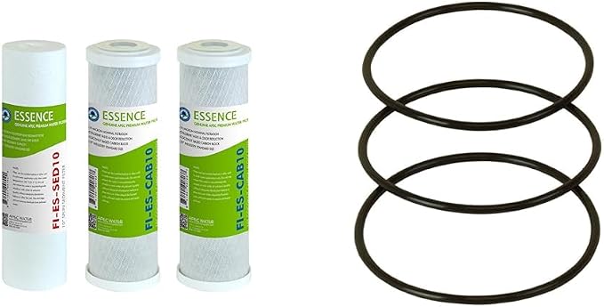 FILTER-SET-ES High Capacity Replacement Pre-Filter Set & Replacement ORing for ROES-50 3.5" OD Reverse Osmosis Water Filter Housings, O-Ring (3 pcs O-Ring-Set-B)