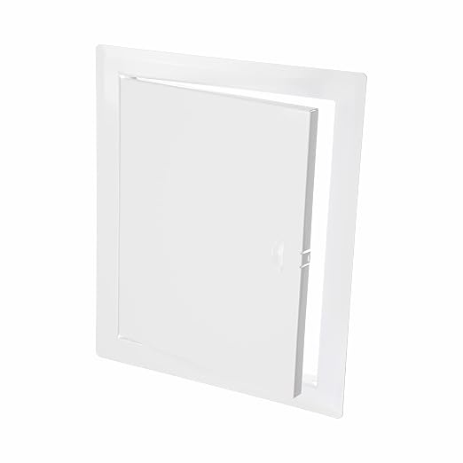 8" x 10" White Metal Access Panel - Wall Access Panel for Drywall - Hidden Wire Cover for Wall Covering Panels - Plumbing, Electricity, Heating Alarm, Bathroom, Dry Wall Hole Cover
