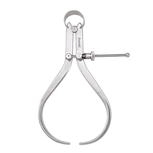 Starrett 79 Series "Yankee" Spring-Type Outside Calipers with Flat Legs and Quick-Spring Nut - Hardened Fulcrum Stud, Spring Joint Type, 6" Size and Capacity - 79B-6