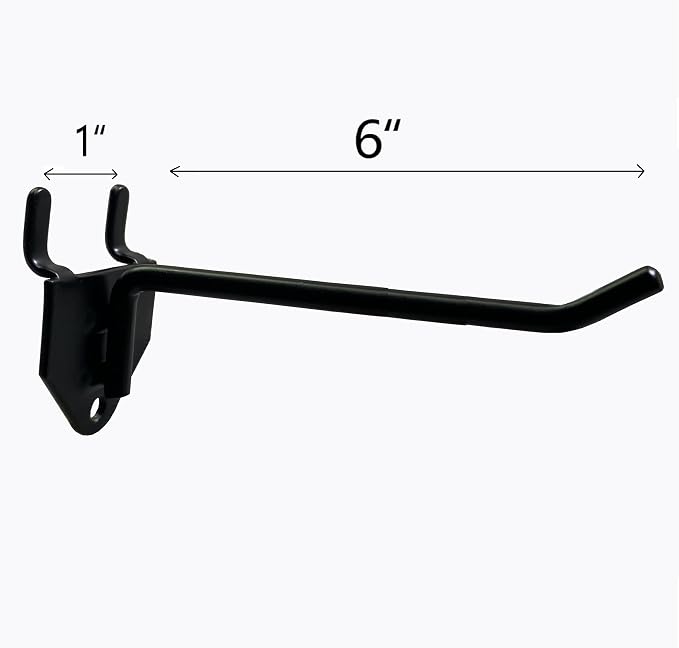 NectaCol 30 Packs 6-inch Long Metal Pegboard Hooks, Standard Hooks is Fit to Pegboard Panels