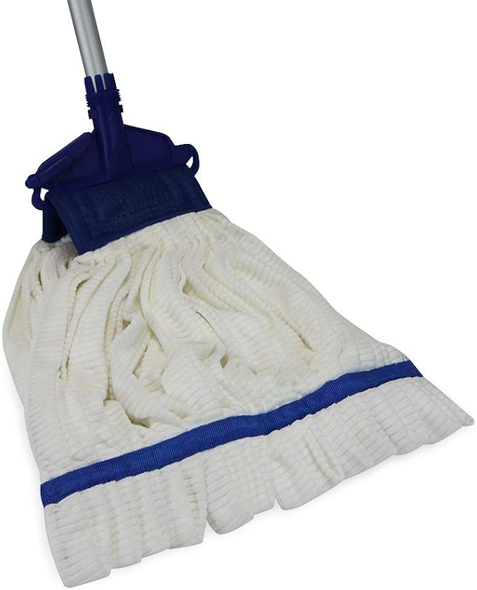 Arkwright Microfiber Tube Mop Head Replacement - Heavy Duty, Lint Free, Super Absorbent & Bleach-Safe, Janitorial Essential for Commercial & Industrial Floor Cleaning, 11 oz, White