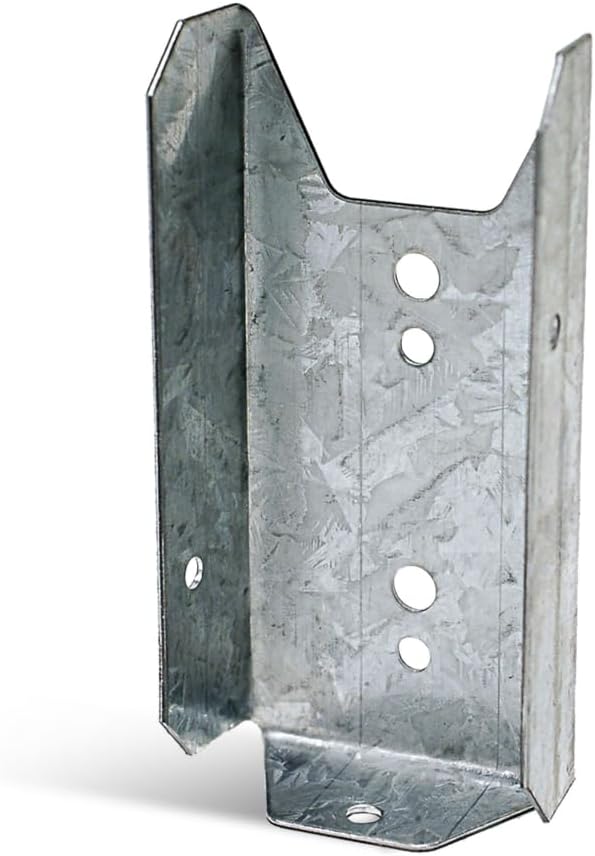 Simpson Strong-Tie FB24Z Fence Rail Bracket - 1-9/16-in. x 3-3/8-in., for 2x4 Lumber, Durable ZMAX Galvanized 20-Gauge Steel Construction, Versatile Fastener-Ready Design