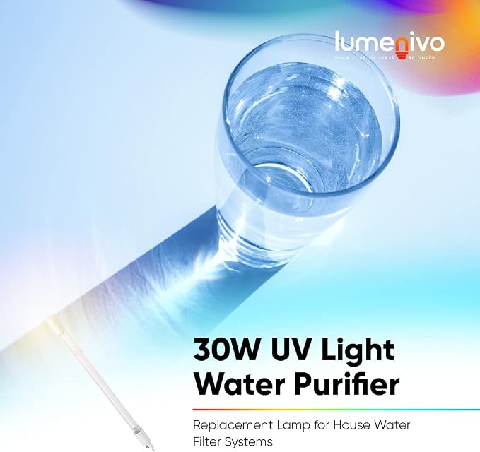 lumenivo 30W UV Light Water Purifier Replacement Lamp for Aquasana Whole House Water Filter System, Sterilight UV Lamp Filter - 1 Pack