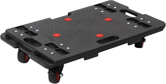 Furniture Moving Dolly Furniture Movers Dollys with Wheels, Portable Moving Rollers Leg Dollies for Heavy Furniture, 4 Wheels Flat Dolly, 1200 Lbs Capacity, Black