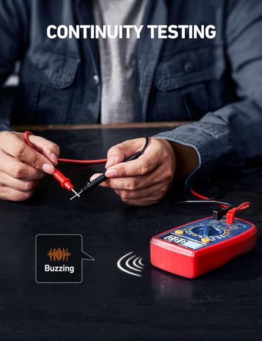 AstroAI Digital Multimeter Tester 2000 Counts with DC AC Voltmeter and Ohm Volt Amp Meter; Measures Voltage, Current, Resistance, Continuity and Diode, Blue