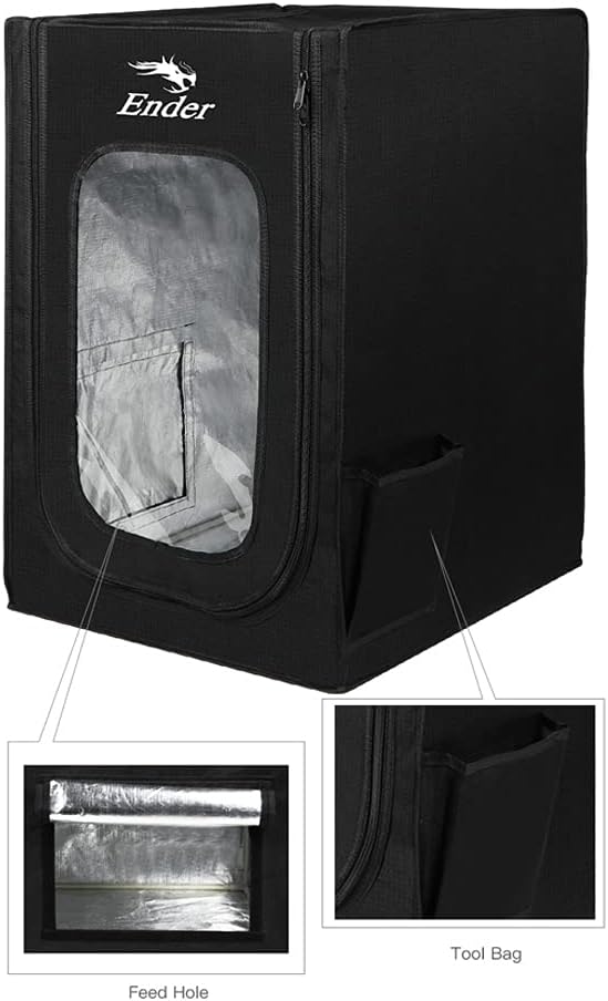 Creality 3D Printer Enclosure Fireproof and Dustproof Tent Constant Temperature Protective Cover Room for Creality Ender 3V2/Ender 3V2 Neo/Ender 3S1/Ender 3Pro/Ender 3 3D Printer