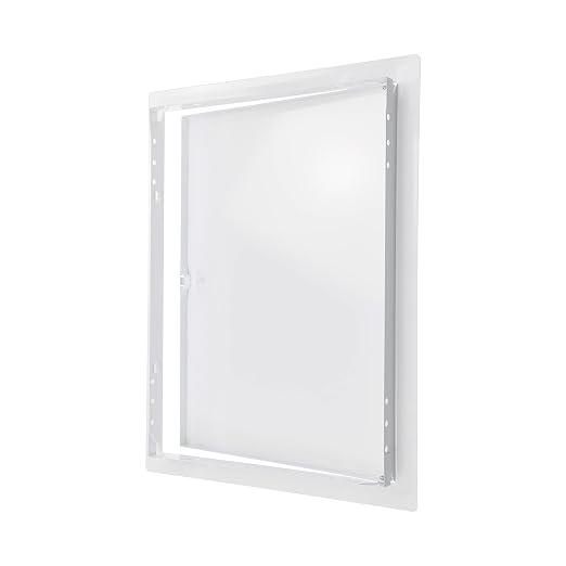12" x 16" White Metal Access Panel - Wall Access Panel for Drywall - Hidden Wire Cover for Wall Covering Panels - Plumbing, Electricity, Heating Alarm, Bathroom, Dry Wall Hole Cover