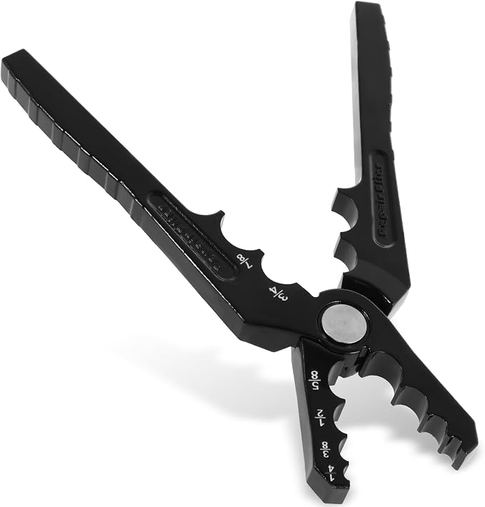 Manual Copper Tube Rounder with 6 Hole Design Copper Pipe Repair Tool Multifunctional Flat Tube Repair Plier Sturdy Coppers Pipe Rounding Tool, Diameter 1/4" 3/8" 1/2" 5/8" 3/4" 7/8"