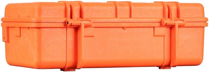 Monoprice Weatherproof Hard Case - 22 x 14 x 8 Inches, With Customizable Foam, Shockproof, IP67, Ultraviolet And Impact Resistant Material, Orange - Pure Outdoor Collection