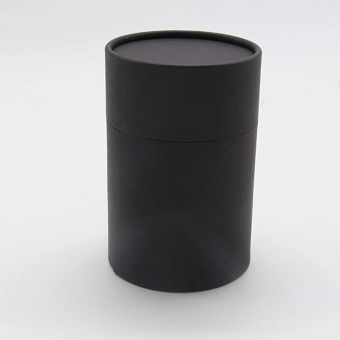 WENPACK 12Pack Paperboard Tube Jar with Lid Round Cardboard Can Packaging Bottle Box Container (2.44" D*4.4" H, Black)