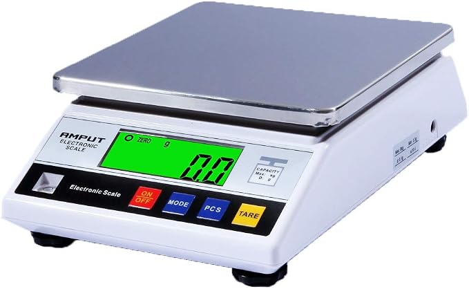 RESHY High Precision 10kg x 0.1g Lab Scale Digital Kitchen Scale Large Food Gram Scale Industrial Counting Scale Jewery Scientific Scale,for Laboratory,Cooking, Baking, Weight Loss,CE Certified