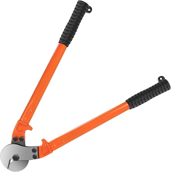 Hardened Cable Cutter, 18" Heavy Duty Wire Rope Cutter, Industrial Strength Hand Tool Wire Cutters up to 5/16" Stainless Steel Wire, Hard Wire Ropes, Manganese Steel