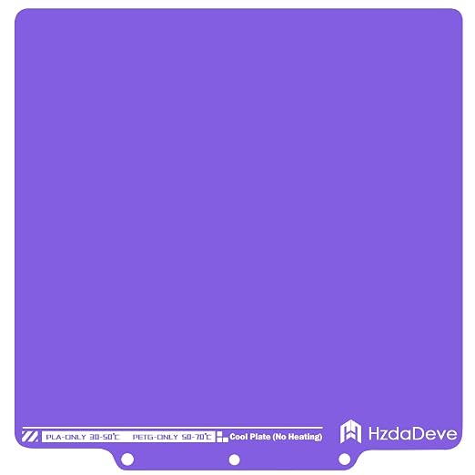 HzdaDeve Cool Plate for AD5X/5M/5M Pro Low Temperature Cold Build Plate No Heating No Glue Double Sided Smooth Board Sheet Bed PEI Heated Bed Spring Steel Platform for Flashforge 3D Printer (Purple)