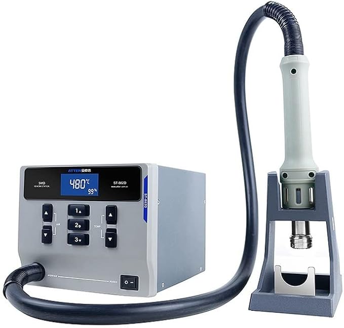 ATTEN ST-862D 1000W Hot Air Gun Soldering Station Digital Display BGA Rework Station Automatic Sleep Repair Tool, PCB Chip Soldering Repair Desoldering Station