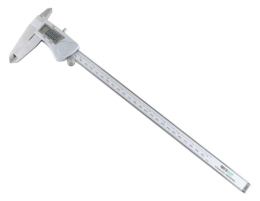 Accusize Industrial Tools IP54 Digital Caliper, 0-12", 2015-0300 | IP54 Water-Resistant, Stainless Steel, 0.0005 in/0.01 mm Resolution, ±0.04 mm Accuracy