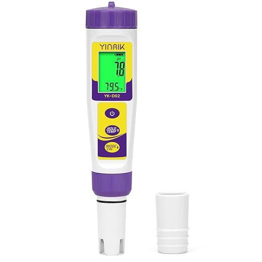 Pool pH ORP Meter, Hydrogen Water Tester, ORP Meter, TDS pH Meter for Drinking Water, YINMIK 6 in 1 pH TDS H2 EC ORP Temp Water Quality Meter, Digital pH PPM EC Monitor