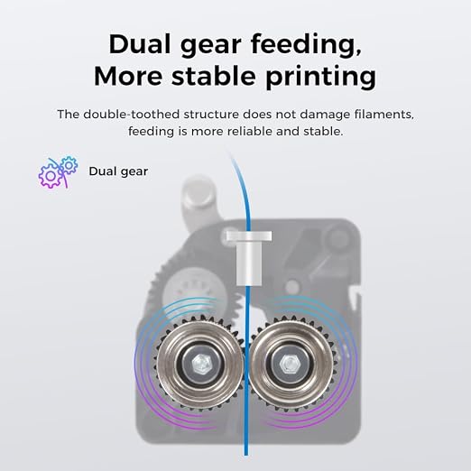 Creality K1/K1 Max/K1C/K1 SE Extruder, Official Upgraded K1 Extrusion Kit Direct Drive Extruder Dual Gear Smooth Feeding High Speed Printing Extruder for K1 SE/Ender 3 V3 Plus 3D Printer