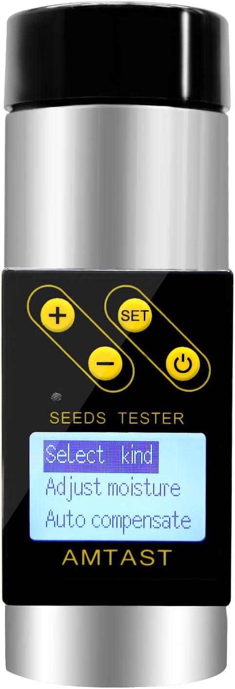 Grain Moisture Meter High Precision Grain Moisture Tester with Temperature Portable Seed Moisture Meter for 18 Grains including Wheat, Soybean, Coffee and More