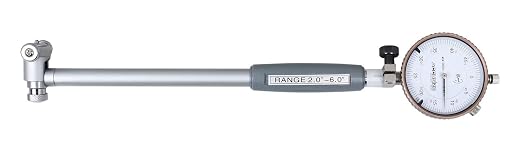 Accusize Industrial Tools 2-6'' by 0.0005'' Dial Bore Gage, Stem Length 6'', Ee20-5006 | 6" Stem Length, Self-Centering, Chrome-Plated Handle, Insulated Grip