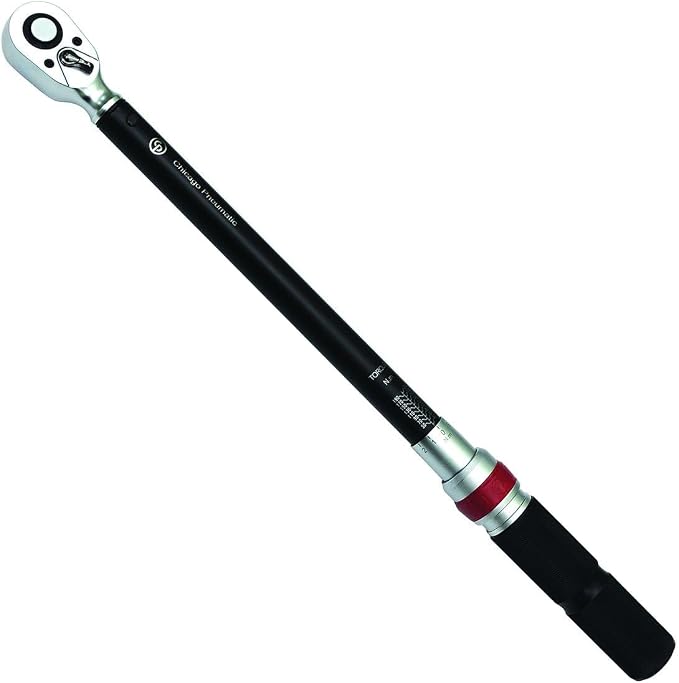 Chicago Pneumatic CP8915 - Manual Torque Wrench, 1/2 Inch, Torque (Min/Max) 30-150 ft. lbf / 40-200 Nm, Automotive, Bike Torque Wrench, Car Garage, Home Improvement Hand Tool, Heavy Duty