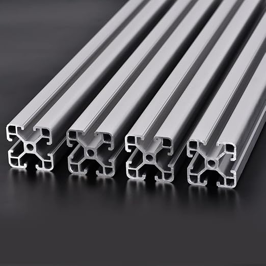 4PCS T Slot 4040 Aluminum Extrusion Profile 78.7'',European Standard Anodized Linear Rail for 3D Printer Parts and CNC DIY 2000mm Silver