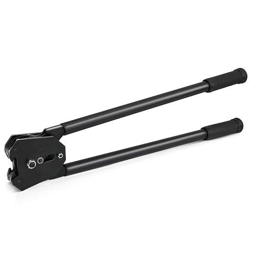 Strapping Sealer/Crimper for 1" Steel Strapping Band Manual Banding Tool with 19" Extended Handle