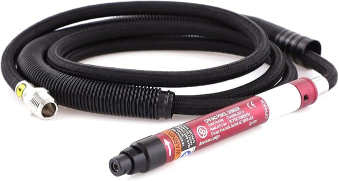 Chicago Pneumatic CP9104Q - Air Pencil Die Grinder Tool, Welder, Woodworking, Automotive Car Detailing, Stainless Steel Polisher, Heavy Duty, 1/8 Inch (3mm), 0.05 HP / 40 W - 60000 RPM, 0.25 , Red