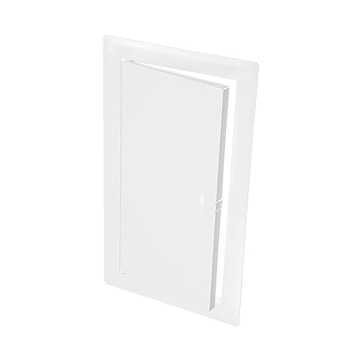 6" x 12" White Metal Access Panel - Wall Access Panel for Drywall - Hidden Wire Cover for Wall Covering Panels - Plumbing, Electricity, Heating Alarm, Bathroom, Dry Wall Hole Cover