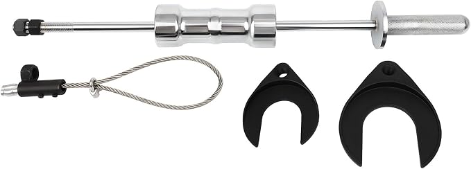 Inner CV Joint Puller Slide Hammer Front Wheel Drive Axle Half Shaft Removal Tool Kit 63mm 48mm CV Joint Fork Adapter Heavy Duty 10 Pounds Slide Hammer