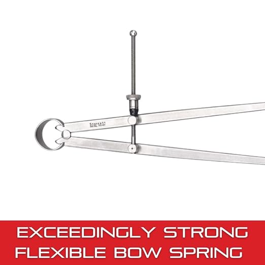 Starrett 79 Series "Yankee" Spring-Type Outside Calipers with Flat Legs and Solid Nut - Hardened Fulcrum Stud, Spring Joint Type, 4" Size and Capacity - 79A-4