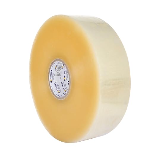 NORTHSKY Hot Melt Packaging Tape, 1000 Yard x 3 Inch Industrial Packing Tape Roll, 2 Mil Clear Carton Sealing Tape with 3 Inch Core, Packaging Tape for Box Sealing, Shipping, Warehouse, Distribution