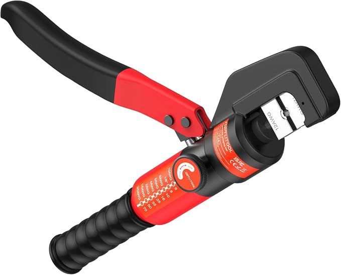 GETLITOOL 8-Ton Hydraulic Crimping Tool Kit with 9 Dies & Wire Cutter, Heavy-Duty Hydraulic Crimper for Battery Cables, Lugs, and Terminals for Electrical, Solar, and Automotive Applications