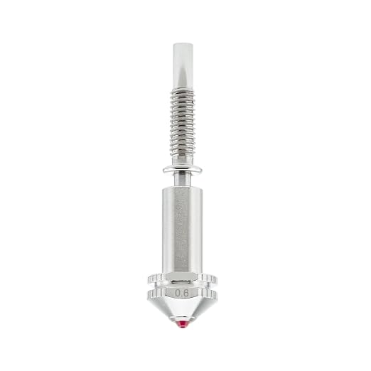 Rapid Change Ruby Nozzle 0.6mm for E3D Revo HotEnd, High Hardness, Abrasion Resistant for Precision Additive Manufacturing