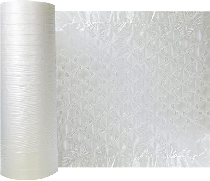 Printfinish Inflatable Air Cushion Wrap Roll - Bubble Wrap Film Refill for Packing, Shipping & Moving - Air Pillow Film - Perforated Void Fill Cushioning Bags - 985 Ft, 16" x 13" x 2" Core (Bubble)