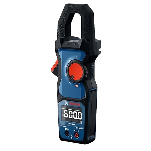 BOSCH GMC600-15 True RMS Clamp Meter, 600A AC DC Electrical Tester, Digital Voltage Detector and 200A Amp Clamp for HVAC and Electrician