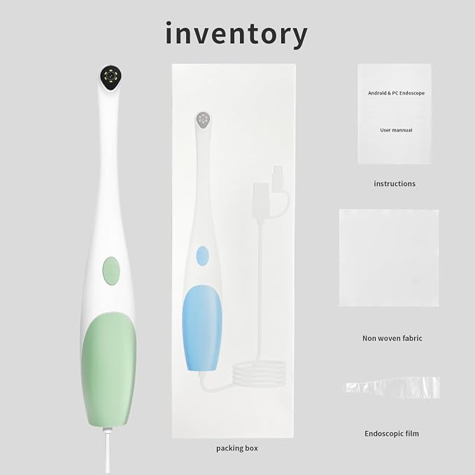 Super Clear Intraoral Camera&Dental Camera,Visual Intraoral Camera Dental with Mirco USB/Type-C/USB Connector for Personal Home Teeth Inspection,Easy to Use for Android or PC
