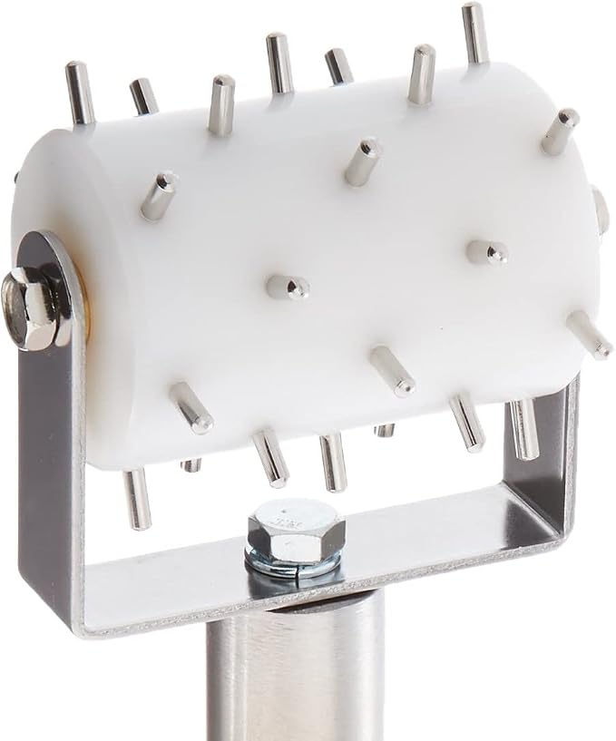 Winco RD-2 Dough Roller Docker, 1/2-Size,White, Stainless Steel,Medium