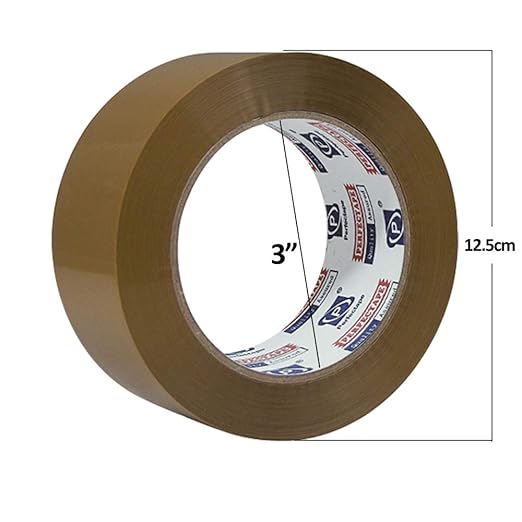 P PERFECTAPE Heavy Duty Brown Packing Tape 18 Rolls, Total 1980Y, 2.7 mil, 1.88 inch x 110 Yards, Ultra Strong, Refill for Packaging and Shipping | Total 1800 meters, 2.7 mil, Ultra Strong, Refills for Moving, Packaging and Shipping