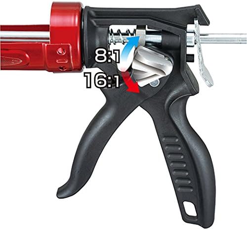 TAJIMA Caulk Gun - 1/4 Gallon (1 Quart) Convoy RS Dual Power Gun with Dual-Thrust Ratio & Auto Flow Stop - CNV-900RS